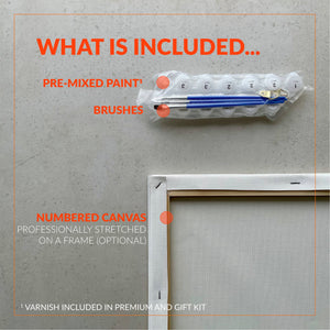 Subscription for a Custom Paint by Number Kit. Stretched or Rolled.